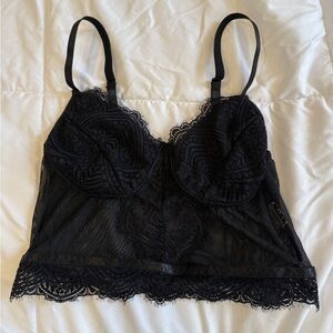 Sheer Black Lace top